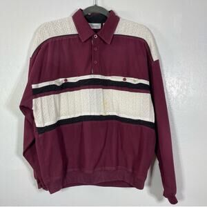 Alexxus Exclusive, Long Sleeve Polo Shirt. Size Large. Good used condition!